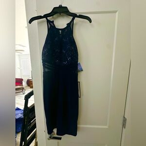 Morgan & Co. Midnight Blue Lace Dress
